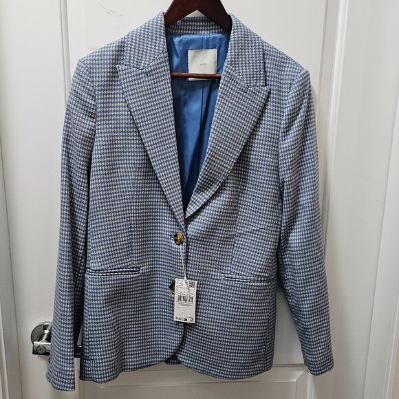 New MNG MANGO Houndstooth Blazer S - Picture 1 of 6